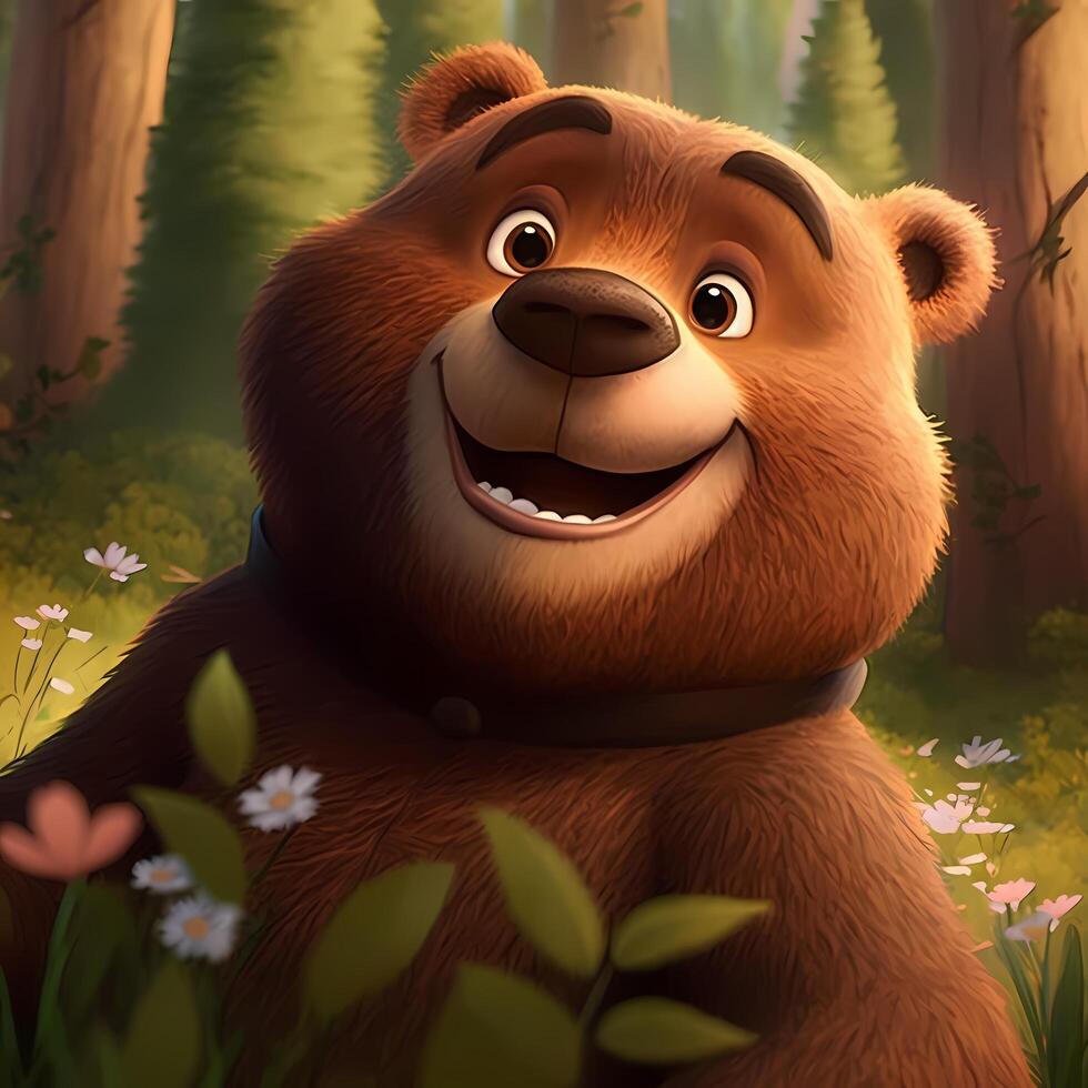 bear illustration aesthetic photo