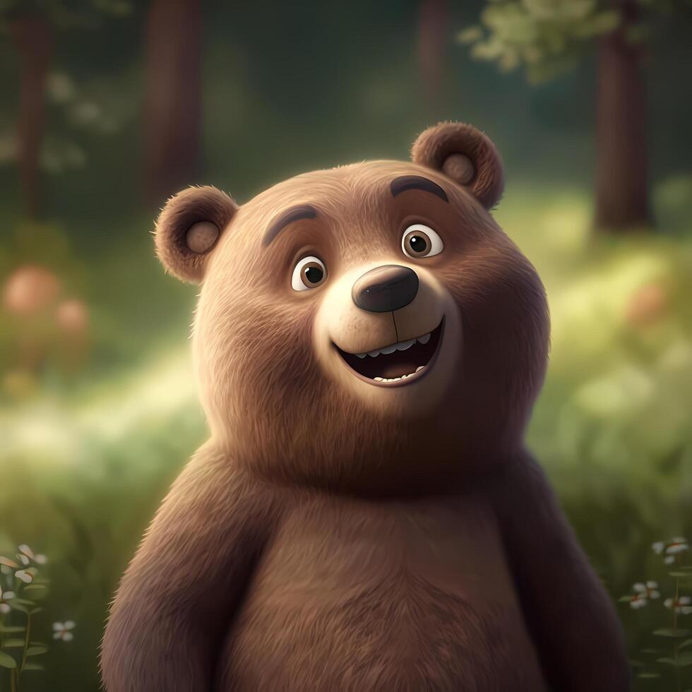 bear illustration aesthetic photo