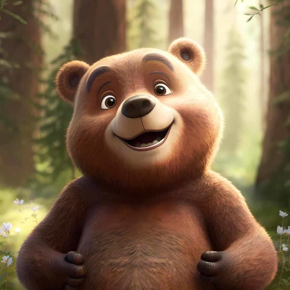 bear illustration aesthetic photo