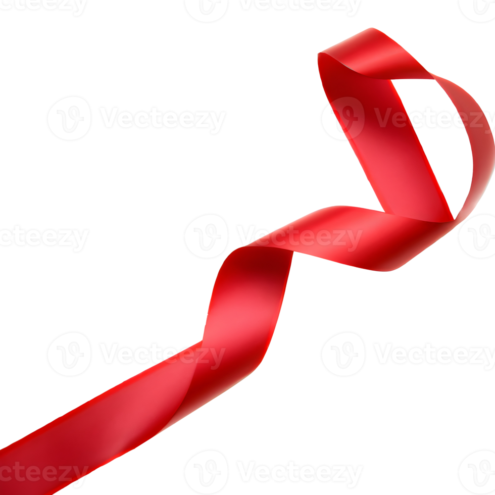 close up of red ribbon png