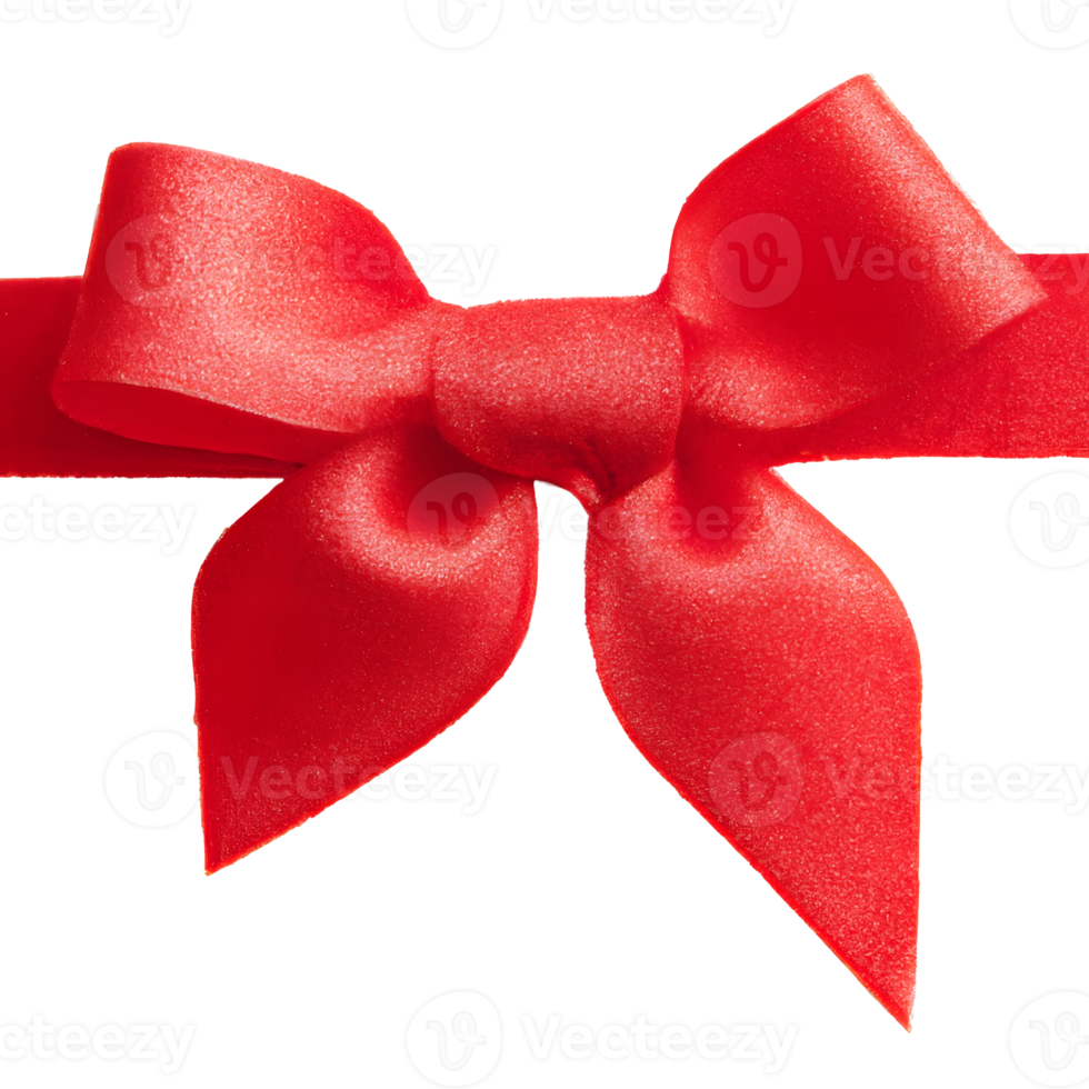 close up of red ribbon bow png