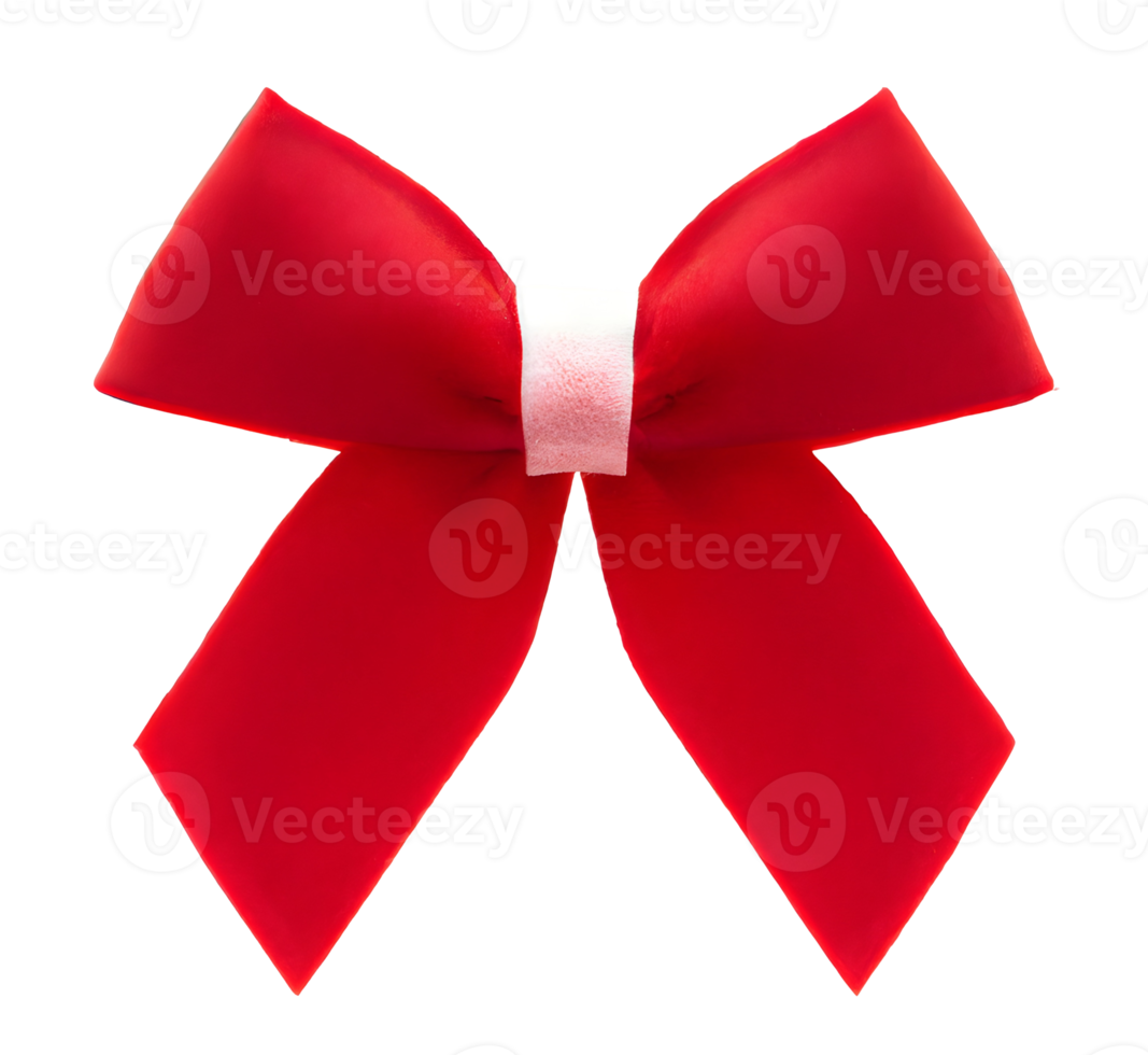 close up of red ribbon bow png