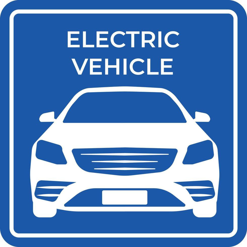 eléctrico vehículos cargando estación firmar, coche Servicio icono vector