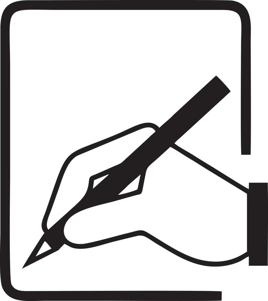 writing pen icon symbol in white background. Illustration of the sign pencil symbol vector image. EPS 10.