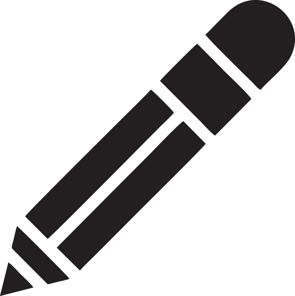 writing pen icon symbol in white background. Illustration of the sign pencil symbol vector image. EPS 10.