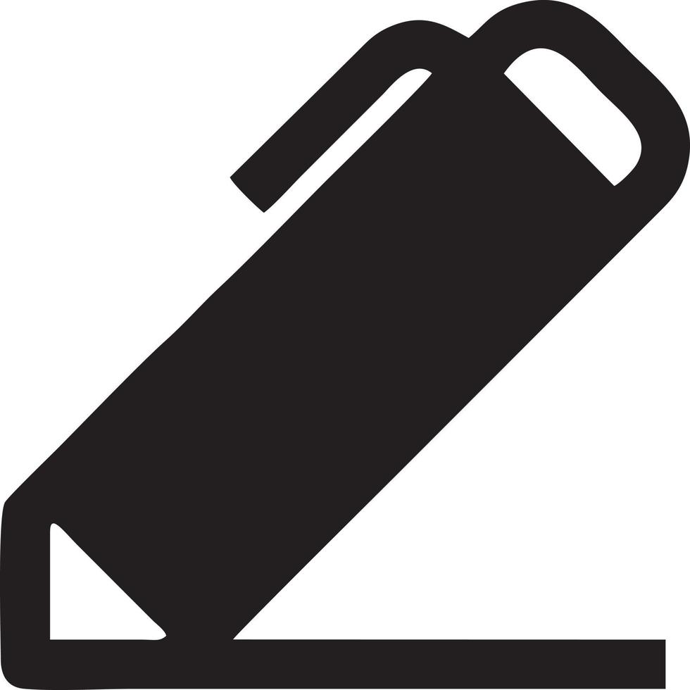 writing pen icon symbol in white background. Illustration of the sign pencil symbol vector image. EPS 10.