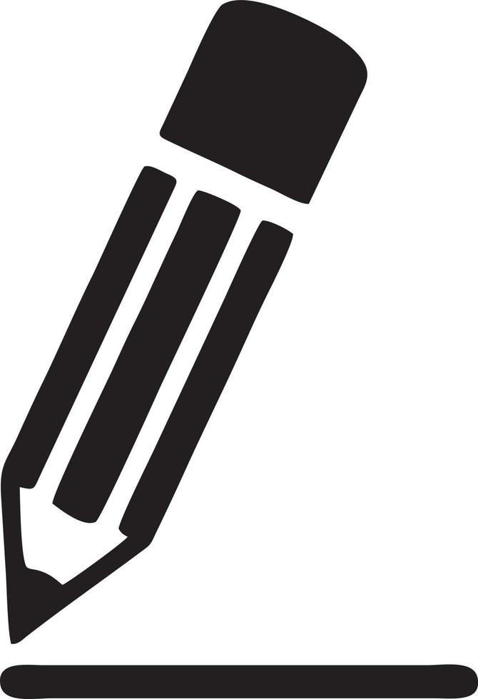 writing pen icon symbol in white background. Illustration of the sign pencil symbol vector image. EPS 10.