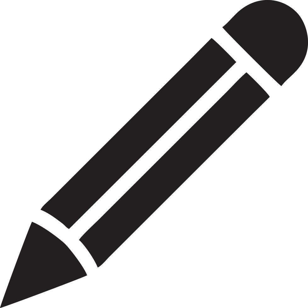 writing pen icon symbol in white background. Illustration of the sign pencil symbol vector image. EPS 10.