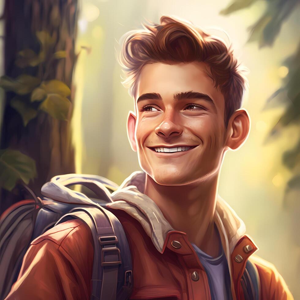 man advanture people character illustration photo