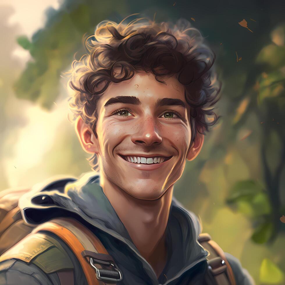 man advanture people character illustration photo