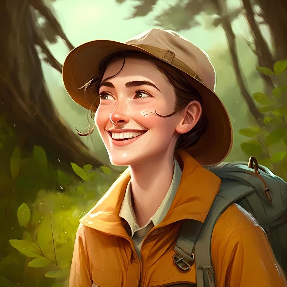 woman advanture people character illustration photo