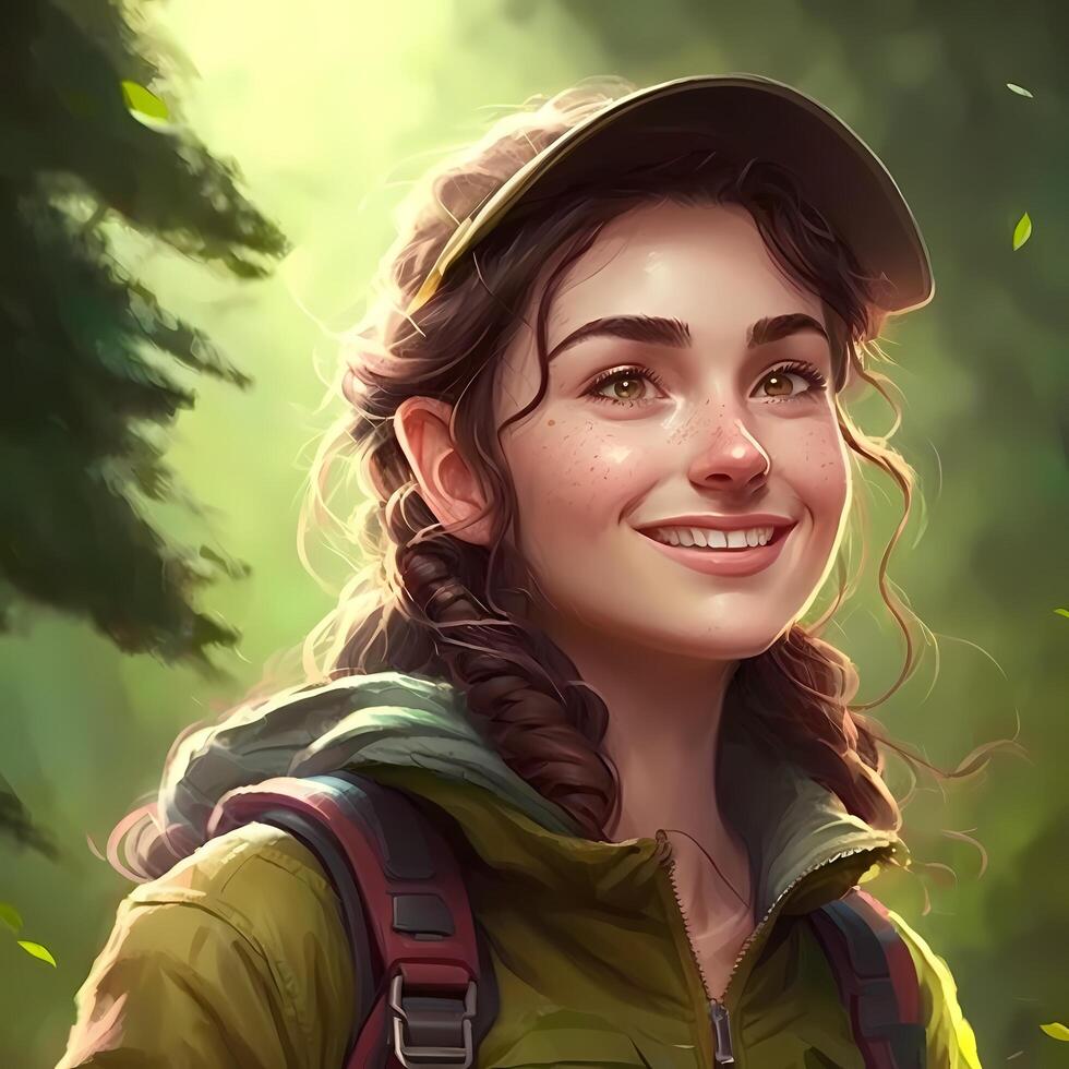 woman advanture people character illustration photo