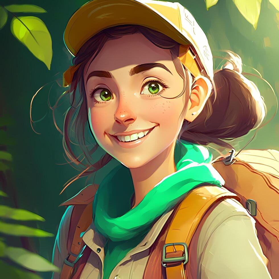 woman advanture people character illustration photo