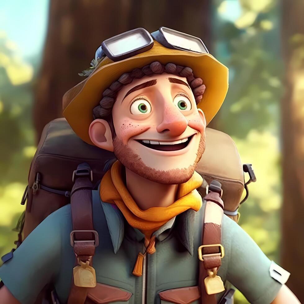 man advanture people character illustration photo