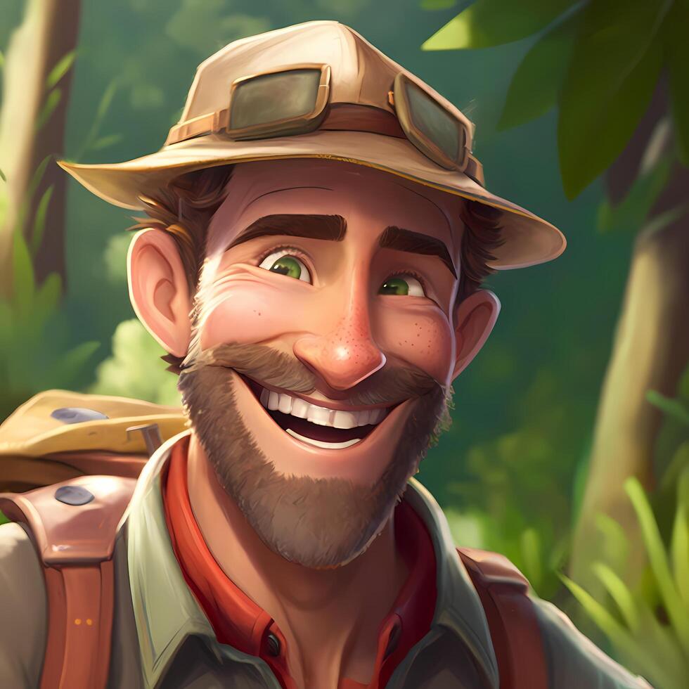 man advanture people character illustration photo