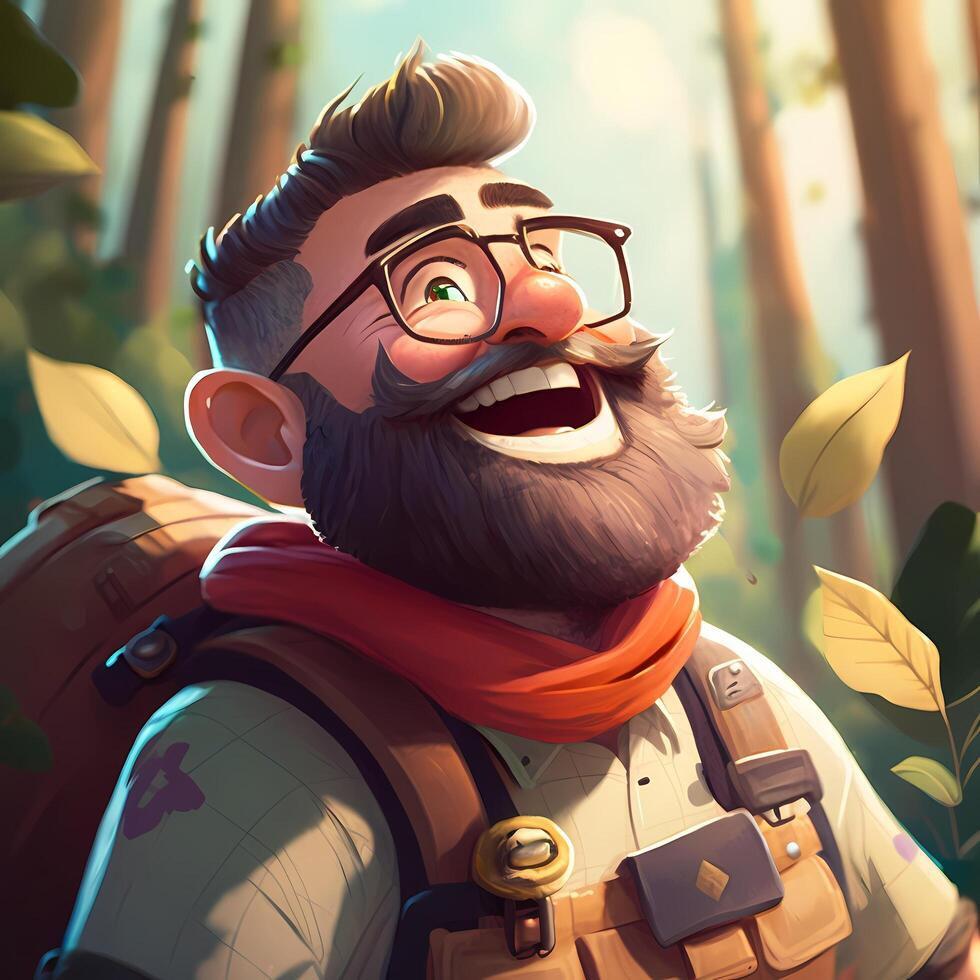 man advanture people character illustration photo