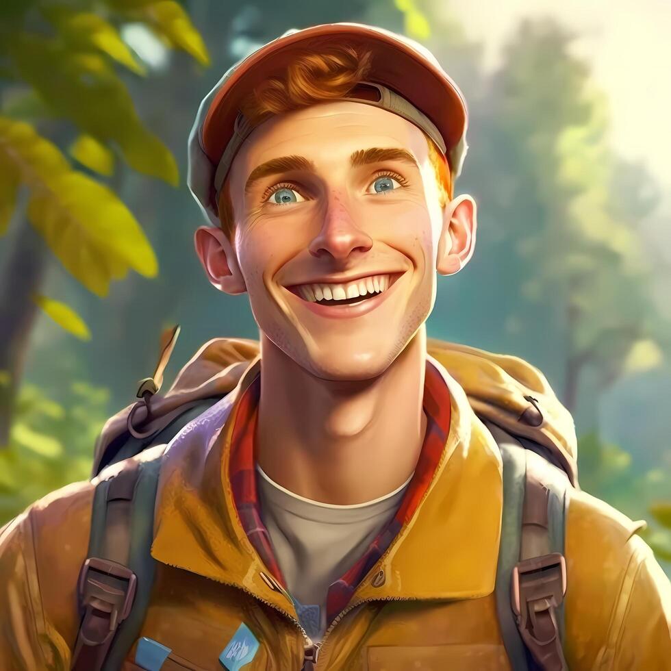 man advanture people character illustration photo