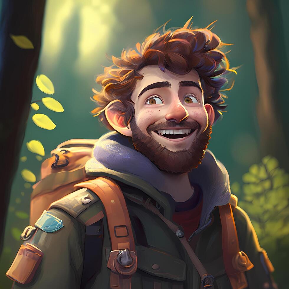 man advanture people character illustration photo