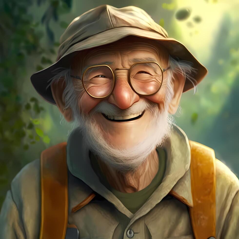 old man advanture people character illustration photo