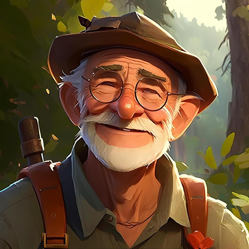 old man advanture people character illustration photo