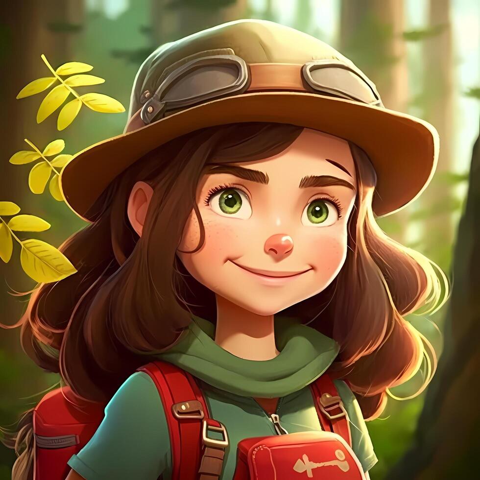 woman advanture people character illustration AI Generated 21877889 ...