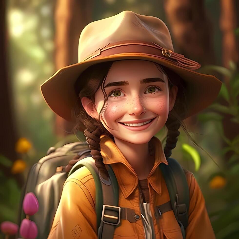 woman advanture people character illustration photo