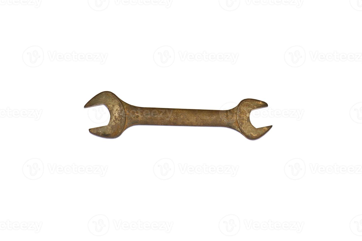 Isolated wrench on white photo