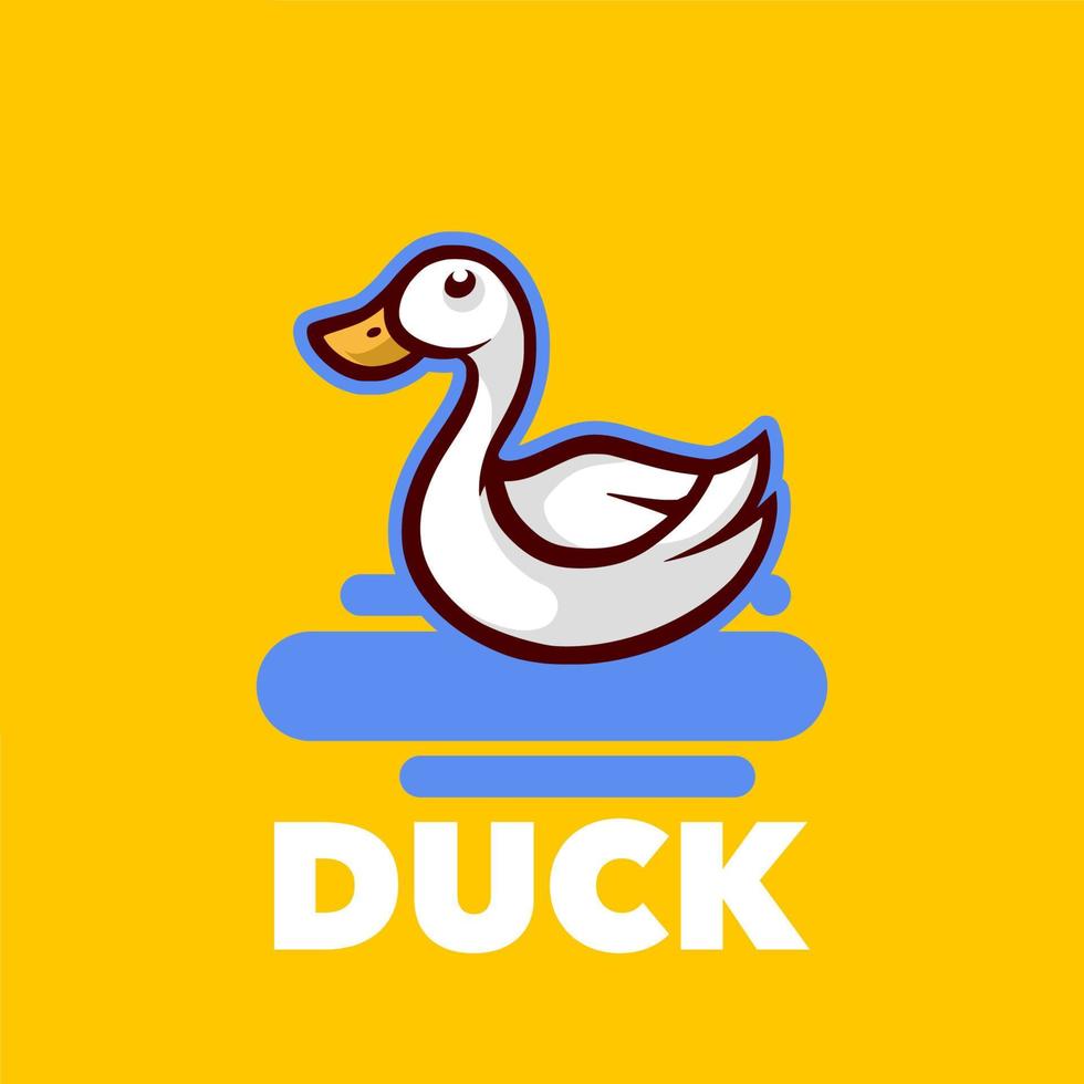 Duck water mascot vector