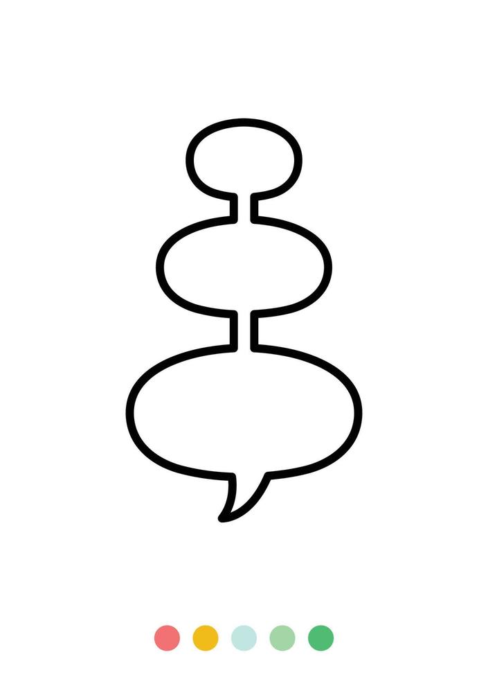 Speech bubbles linear vector element, Text balloon, Vector icon.