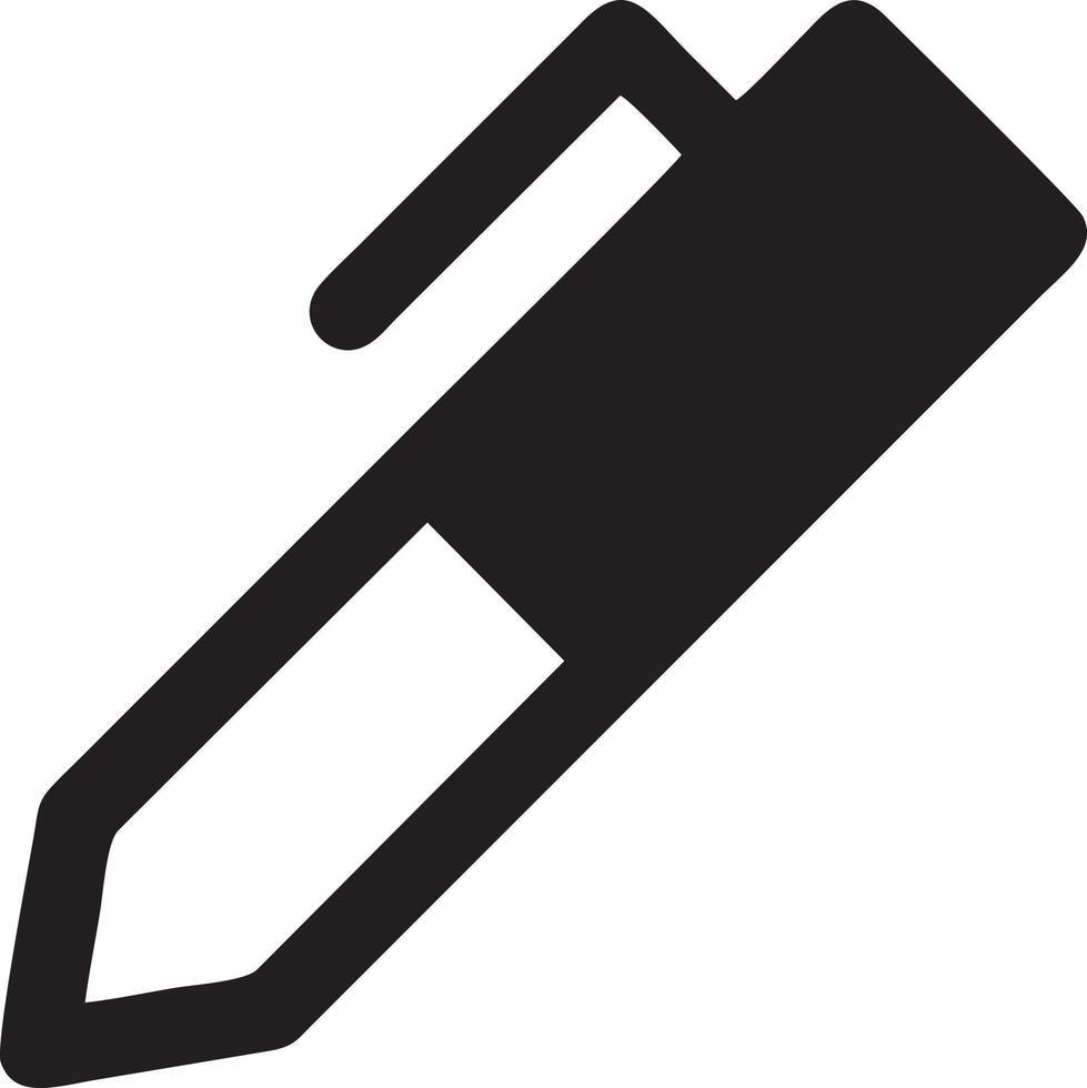 writing pen icon symbol in white background. Illustration of the sign pencil symbol vector image. EPS 10.