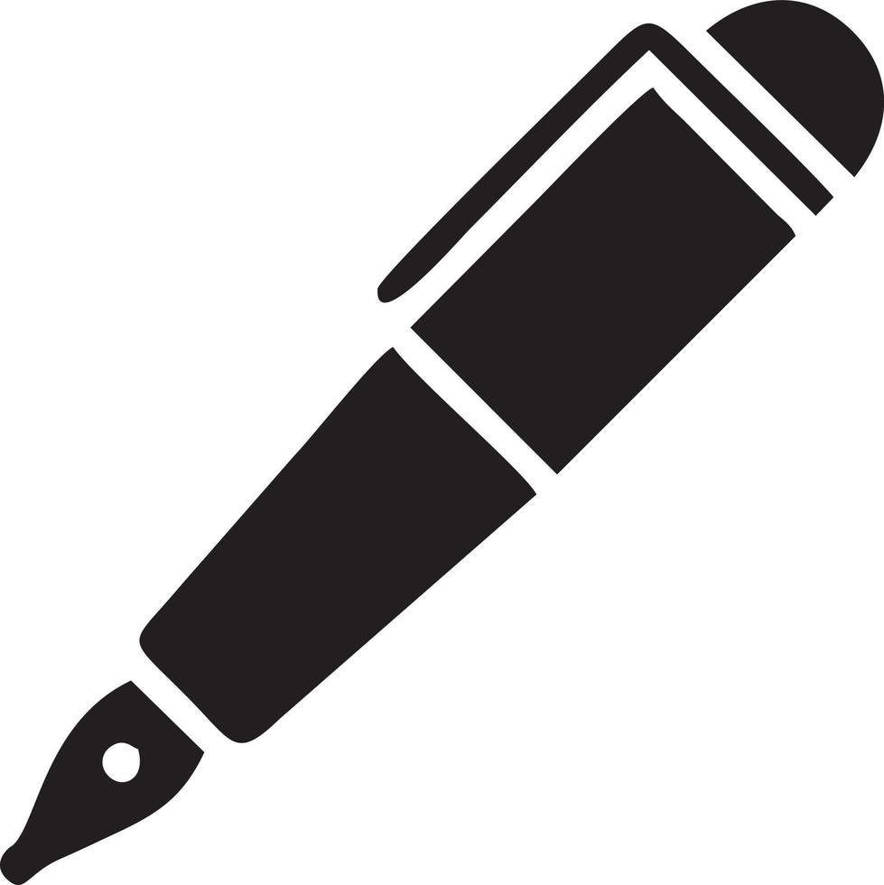 writing pen icon symbol in white background. Illustration of the sign pencil symbol vector image. EPS 10.