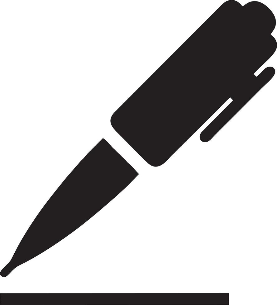 writing pen icon symbol in white background. Illustration of the sign pencil symbol vector image. EPS 10.