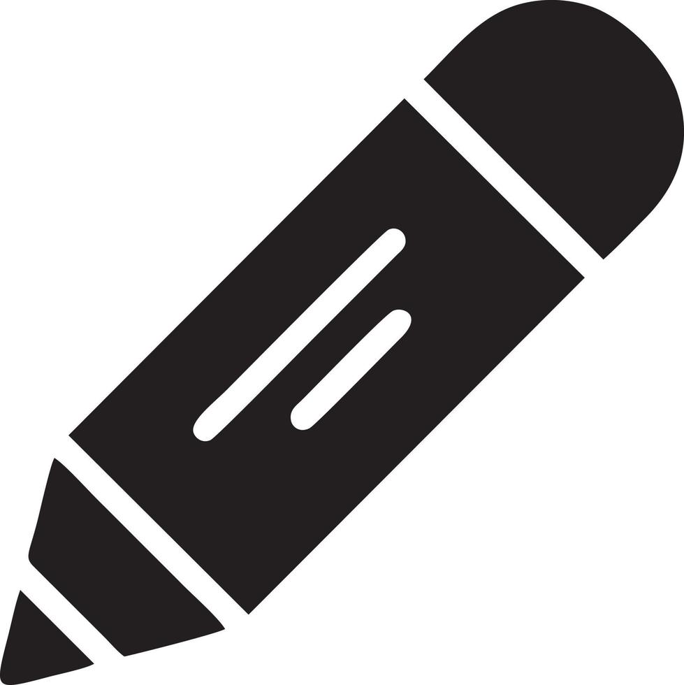 writing pen icon symbol in white background. Illustration of the sign pencil symbol vector image. EPS 10.