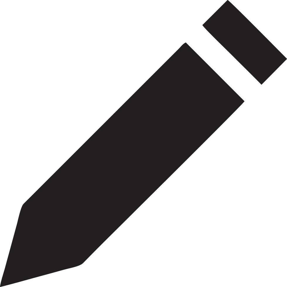 writing pen icon symbol in white background. Illustration of the sign pencil symbol vector image. EPS 10.