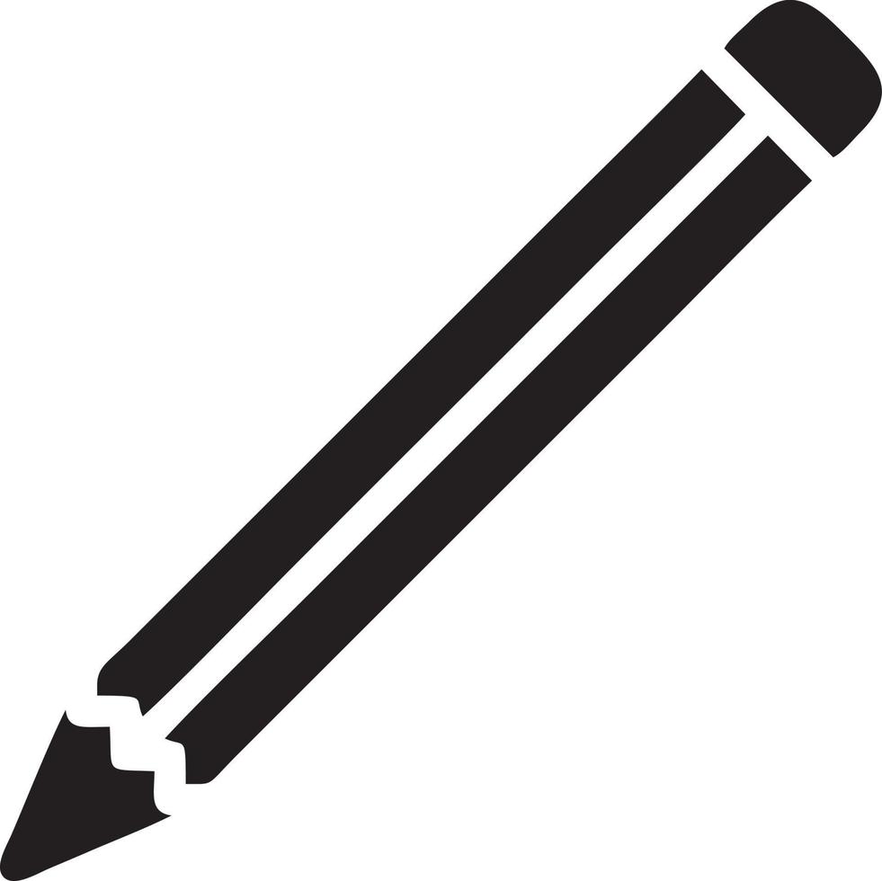 writing pen icon symbol in white background. Illustration of the sign pencil symbol vector image. EPS 10.