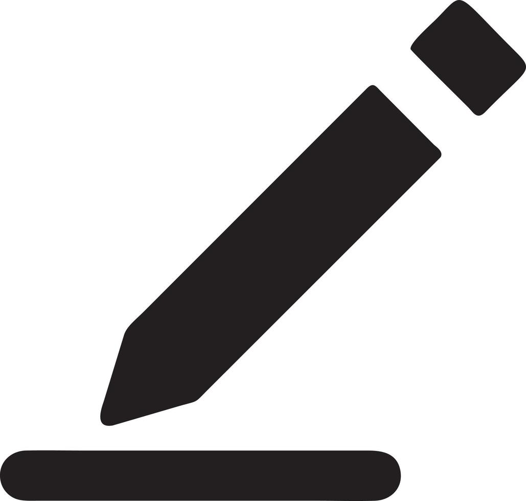 writing pen icon symbol in white background. Illustration of the sign pencil symbol vector image. EPS 10.