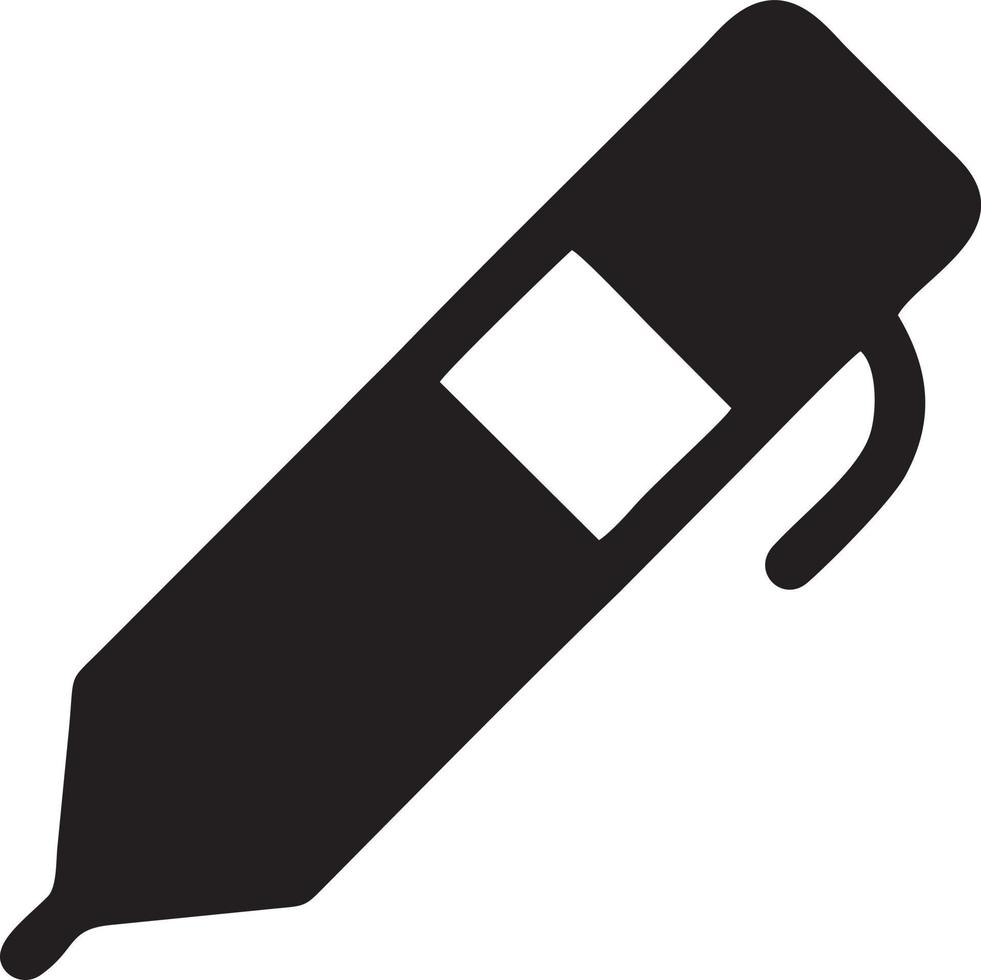 writing pen icon symbol in white background. Illustration of the sign pencil symbol vector image. EPS 10.