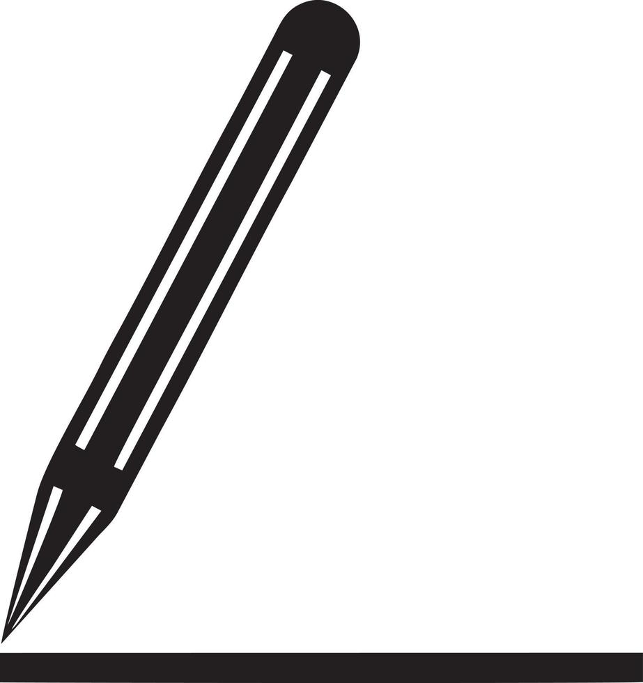 writing pen icon symbol in white background. Illustration of the sign pencil symbol vector image. EPS 10.