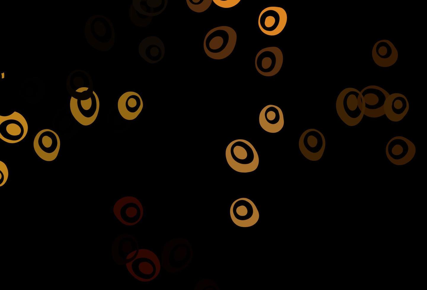 Dark Orange vector pattern with spheres.