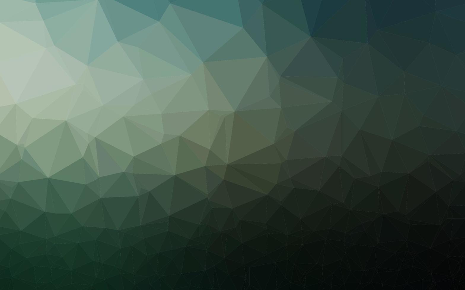 Dark Green vector shining triangular pattern.