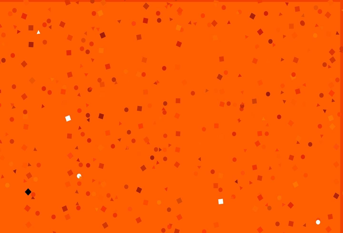 textura de vector naranja claro en estilo poli con círculos, cubos.