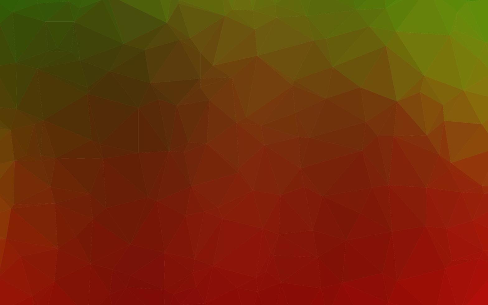 Light Green, Red vector shining triangular pattern.