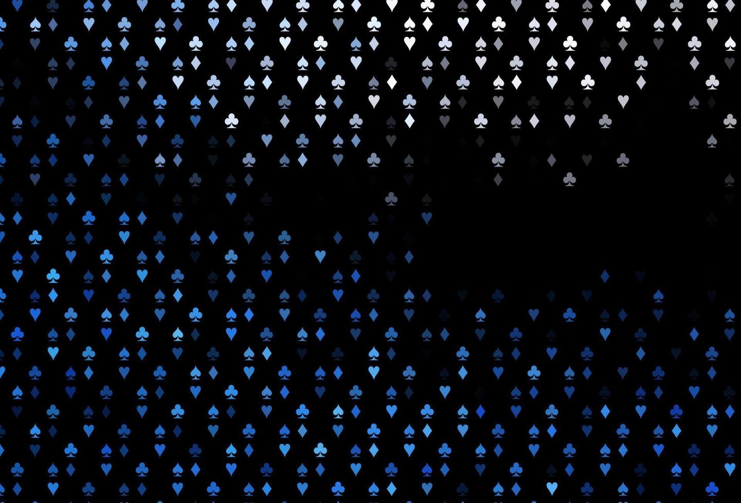 Dark BLUE vector pattern with symbol of cards.