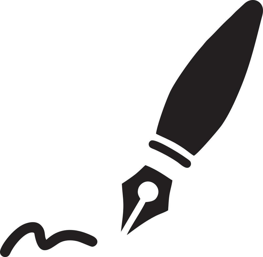 writing pen icon symbol in white background. Illustration of the sign pencil symbol vector image. EPS 10.