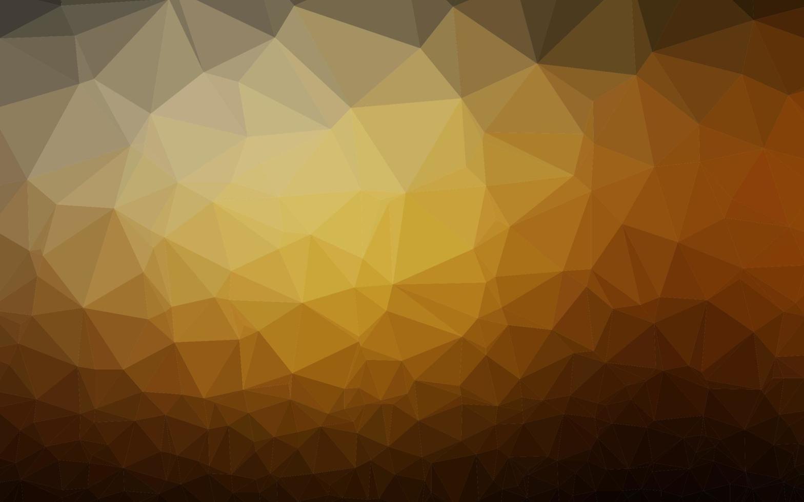 Dark Yellow, Orange vector triangle mosaic texture.