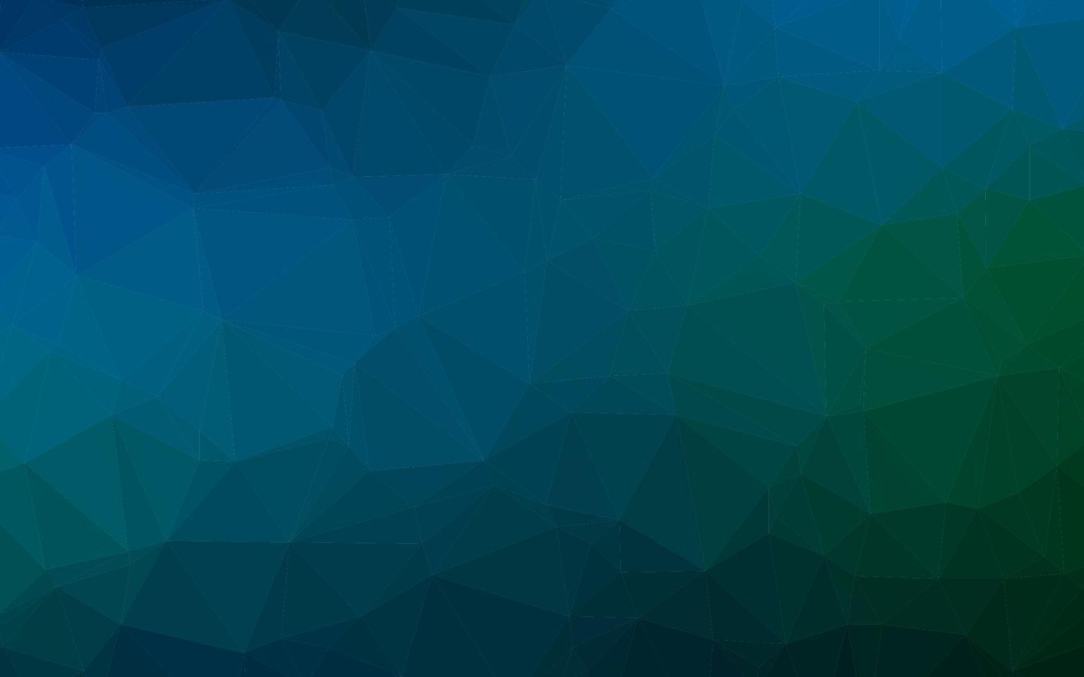 Dark Blue, Green vector abstract polygonal layout.