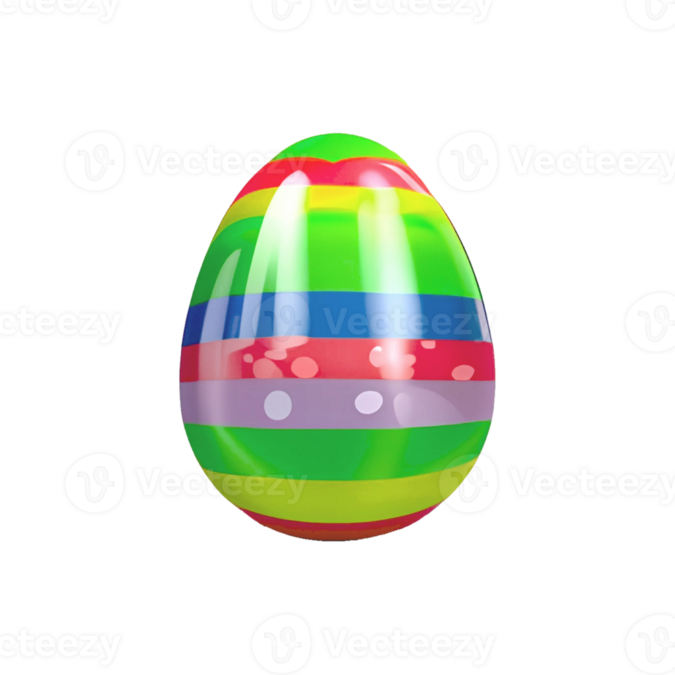 3d shiny easter egg png