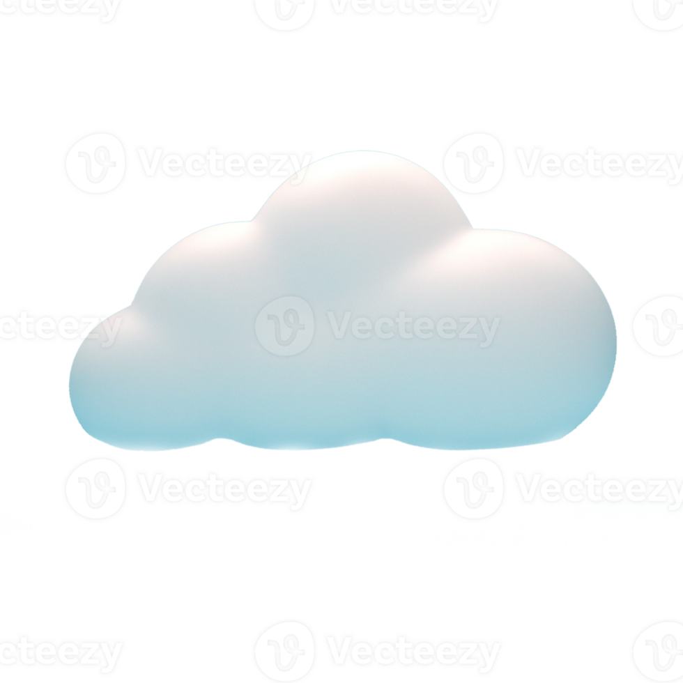 wit wolk 3d weergegeven png