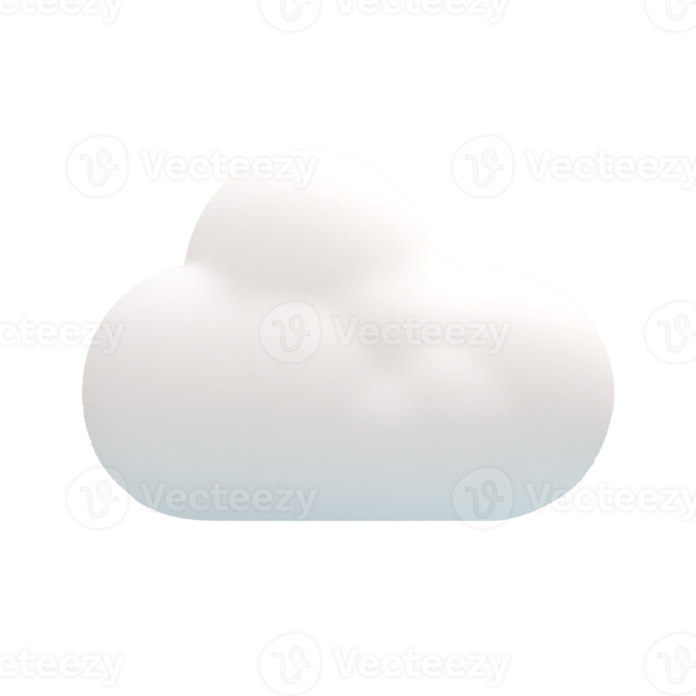 white cloud 3d rendered png