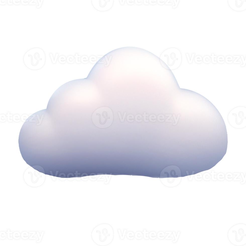 wit wolk 3d weergegeven png